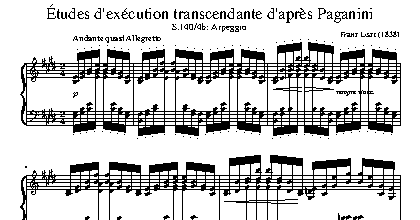 Liszt - Études d'exécution transcendante d'après Paganini, S140 4b "Arpeggio"