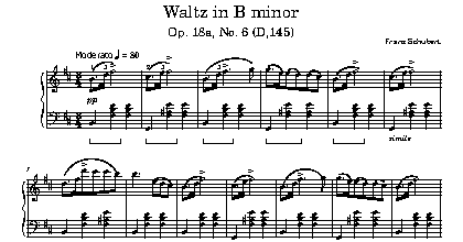 Waltz in B minor Op. 18, No. 6 - Schubert