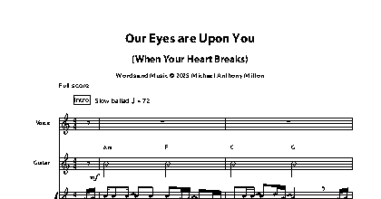 Our Eyes are Upon You