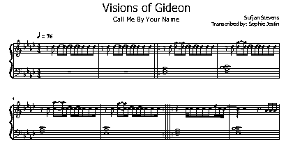 Visions Of Gideon (Call Me By Your Name)