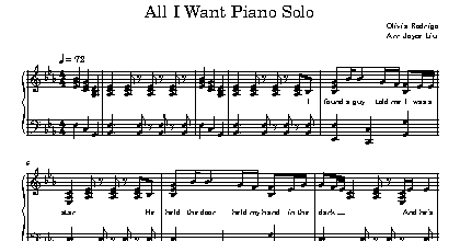 Olivia Rodrigo - All I Want Solo