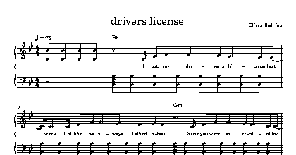 Drivers License - Olivia Rodrigo