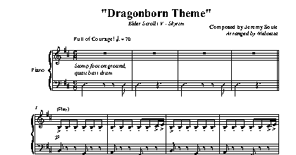 Elder Scrolls V - Skyrim - Dragonborn Theme